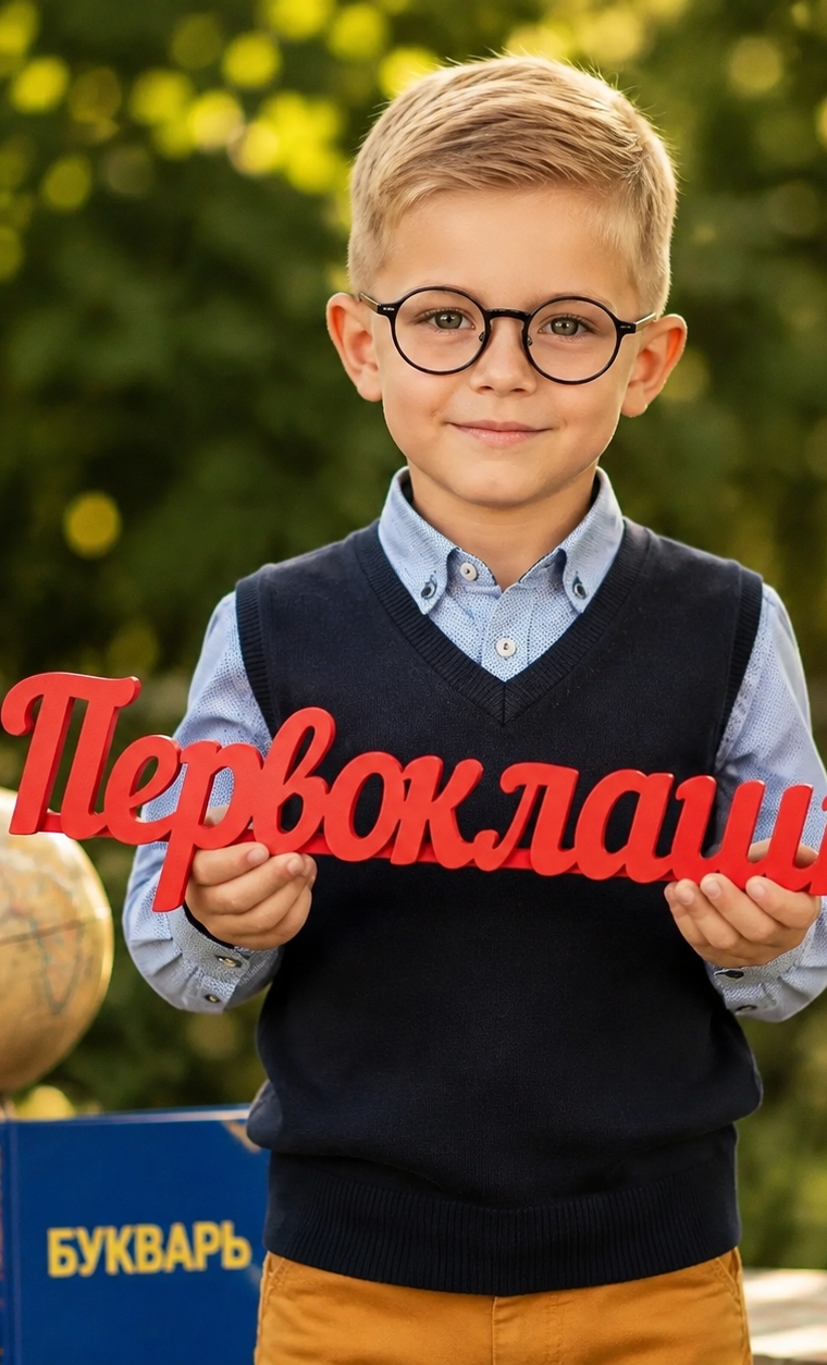 Строгий классический портрет учителя для официального поздравления
