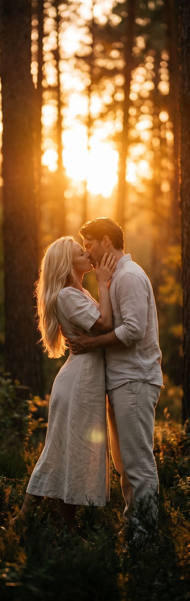 Осенний lovestory на аллее в жёлтой листве